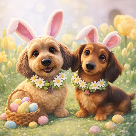 Pet cartoon portrait
