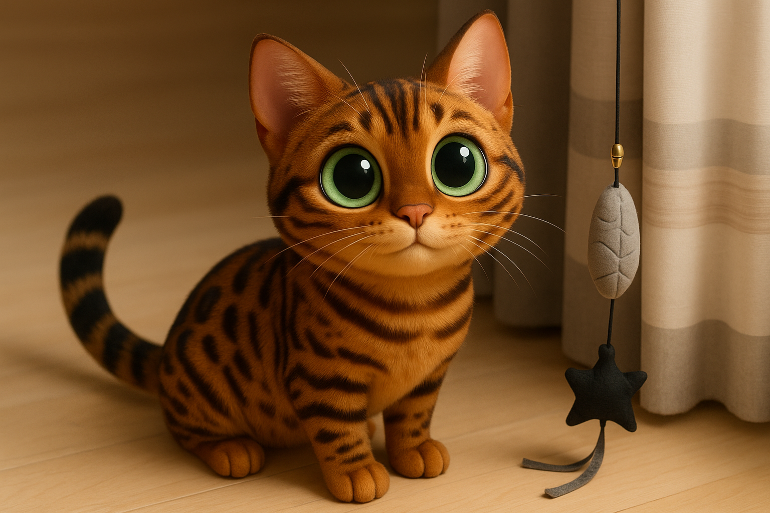 Cat illustration in soft pastel baby style